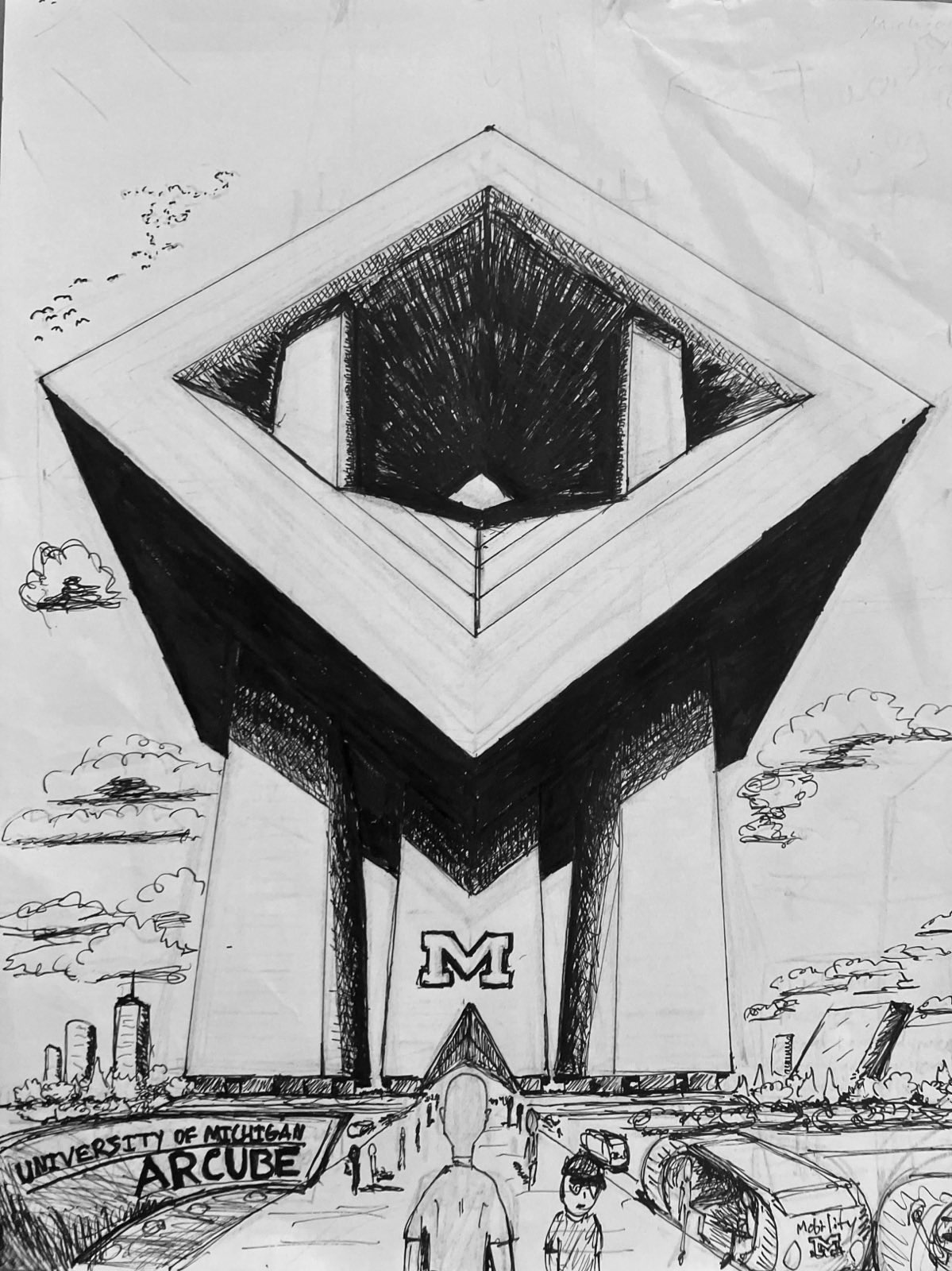 Michigan Arcube architectural drawing